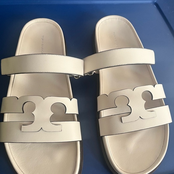 Tory Burch Shoes - Tory Burch Women's Beige Slide Sandals